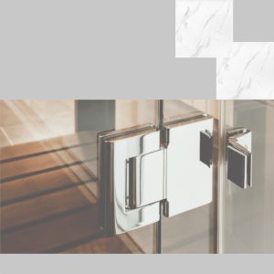 Silhouette Frameless Corner Shower Door